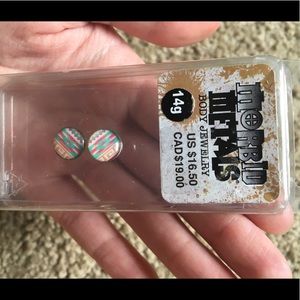 Tribal design piercings 14g